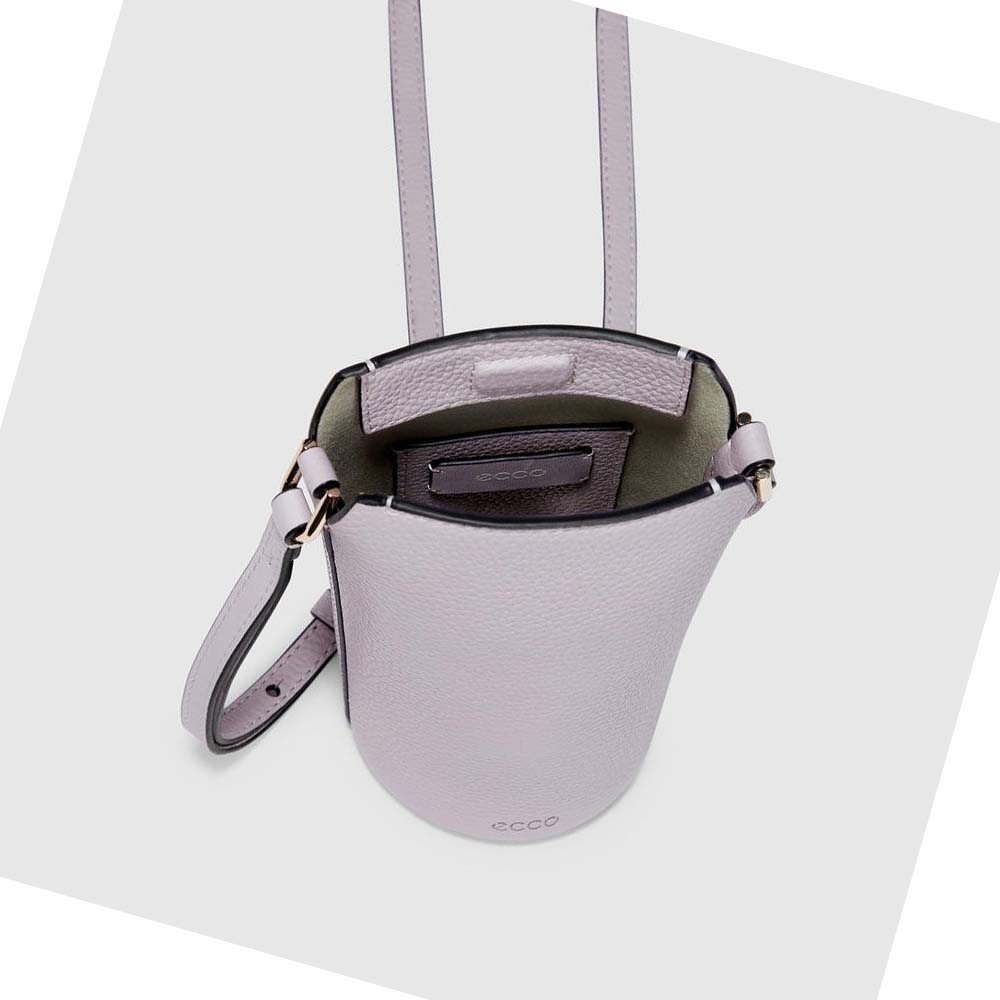 Women's Ecco Textureblock Pot Bags Purple | SG 295RVD